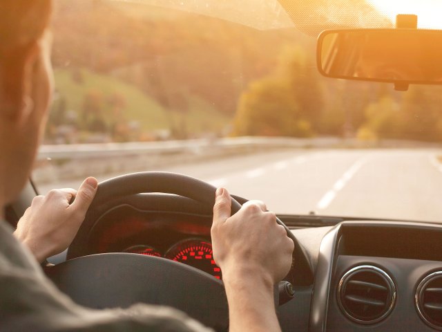 An image of a man driving