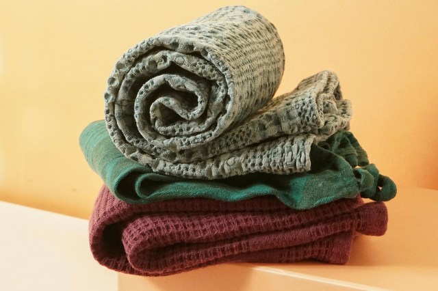An image of three dish towels