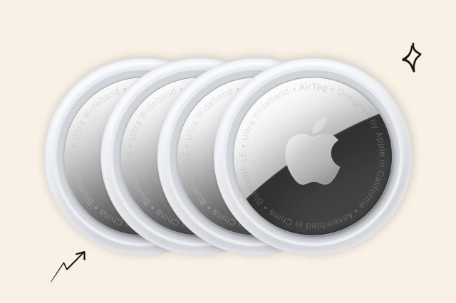 Image of four Apple AirTags