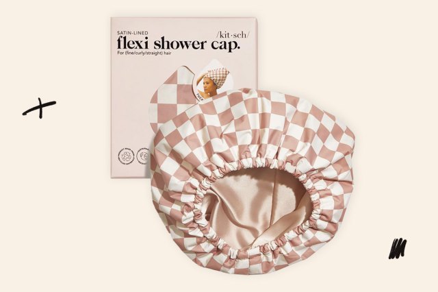 An image of the Kitsch Flexi shower cap