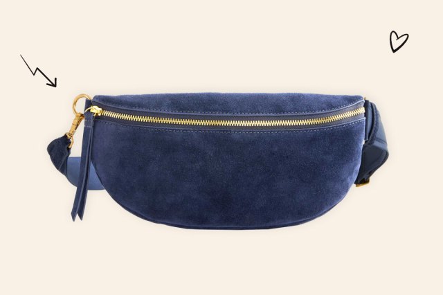 An image of the Quince Italian suede sling